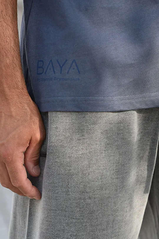 Ανδρικό t-shirt με λεπτομέρεια τσέπη | Γκρι
