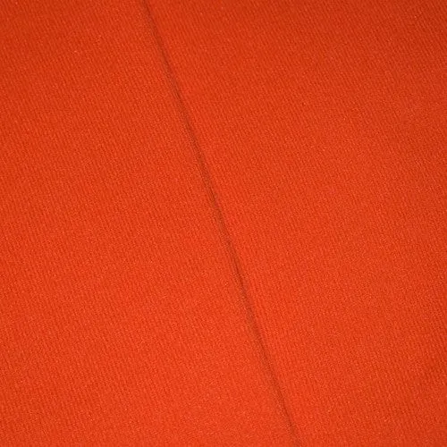 1 1/2 YD PC-Bright Orange Tubular Rib Knit Fabric
