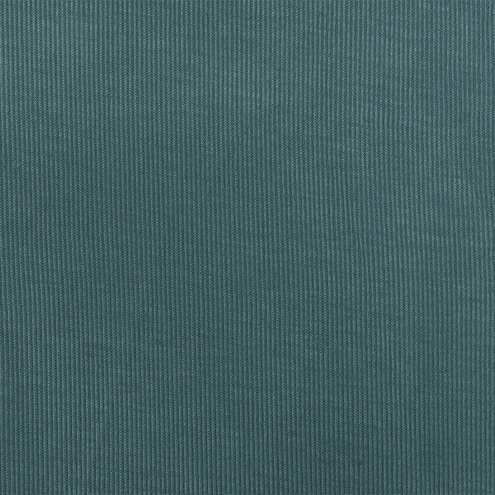 1 7/8 YD PC-Teal Solid Stretch Spandex Poly Rayon Rib Knit Fabric