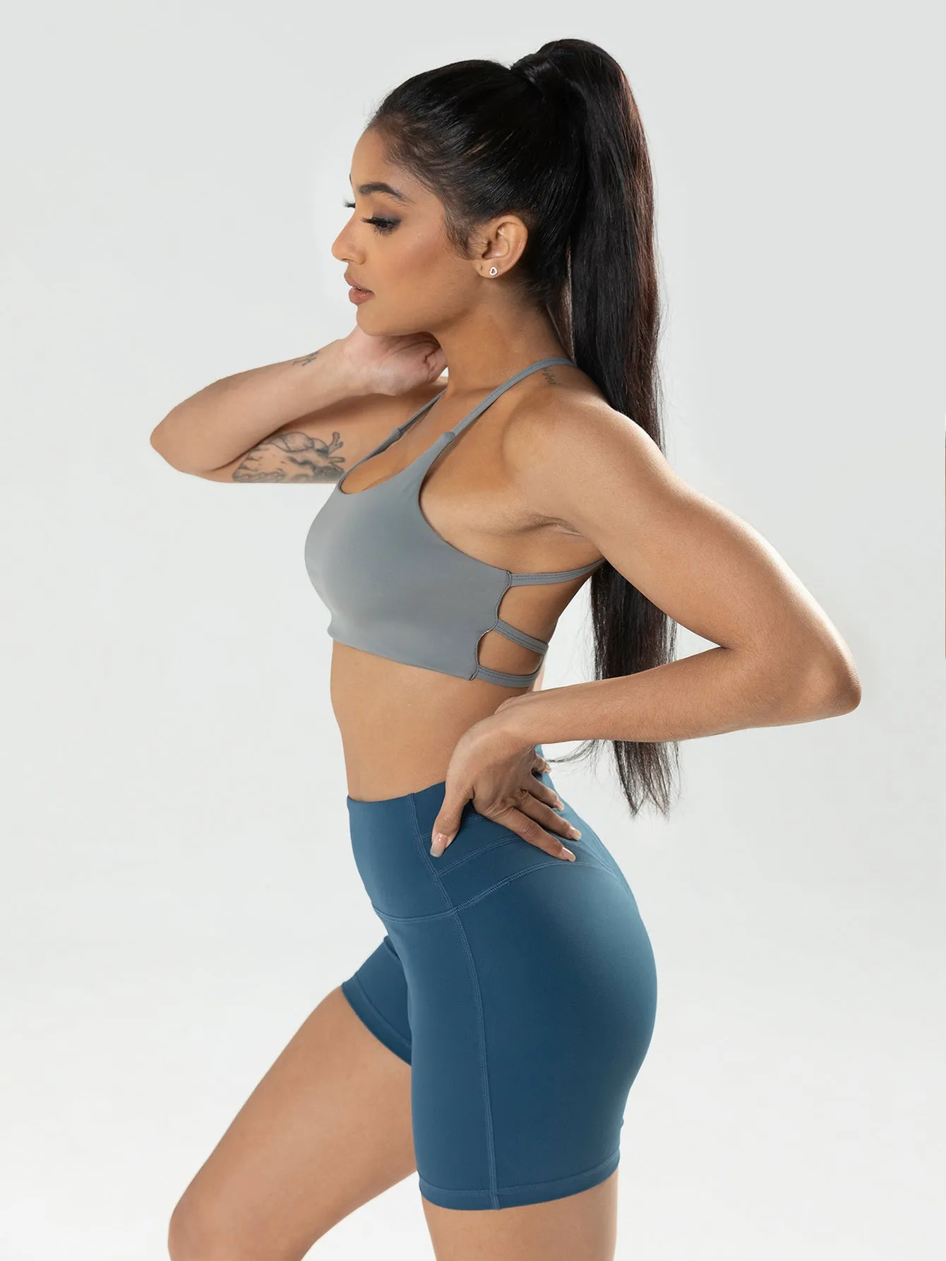 2-Pack Strappy Sports Bras for Women - Criss Cross Chic Comfort, Cute & Comfy Wireless Yoga Bras