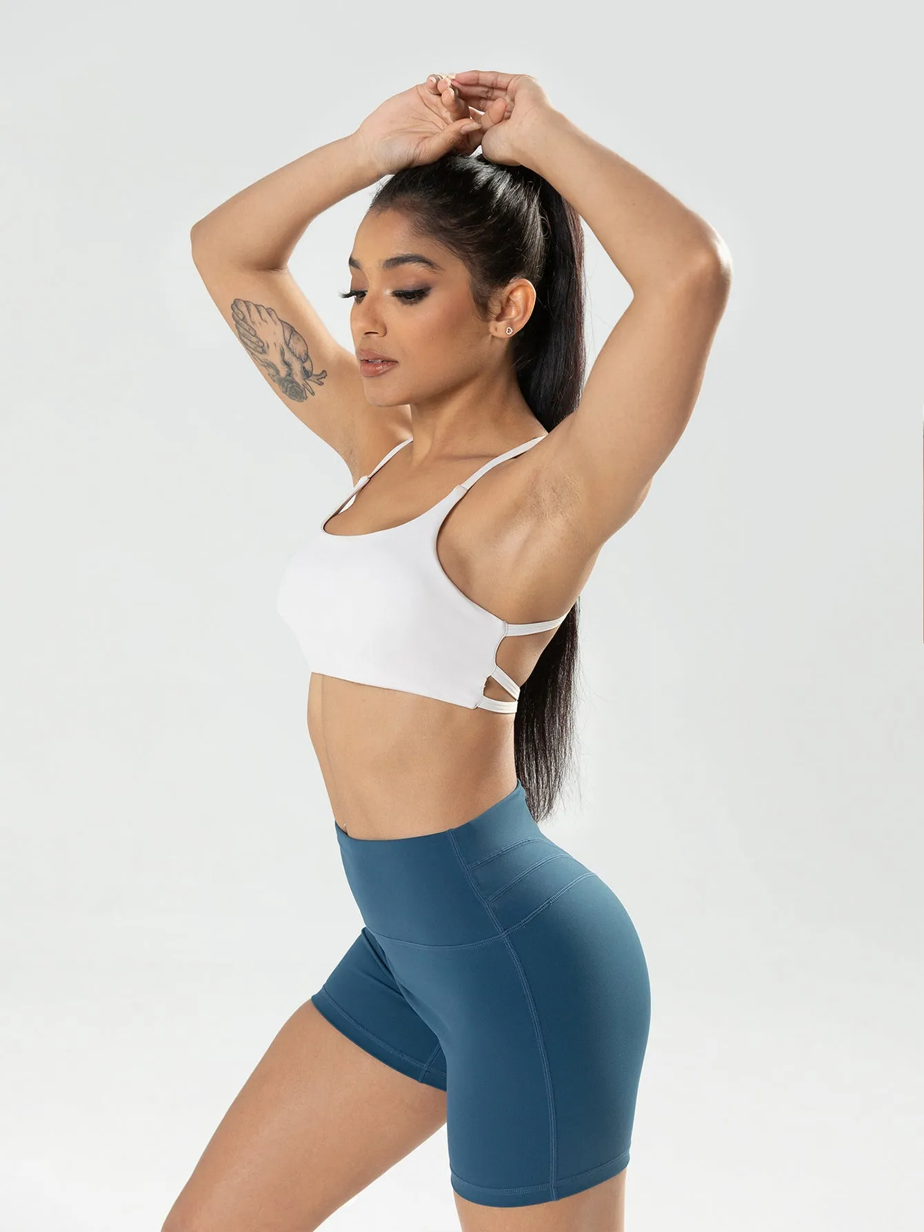 2-Pack Strappy Sports Bras for Women - Criss Cross Chic Comfort, Cute & Comfy Wireless Yoga Bras
