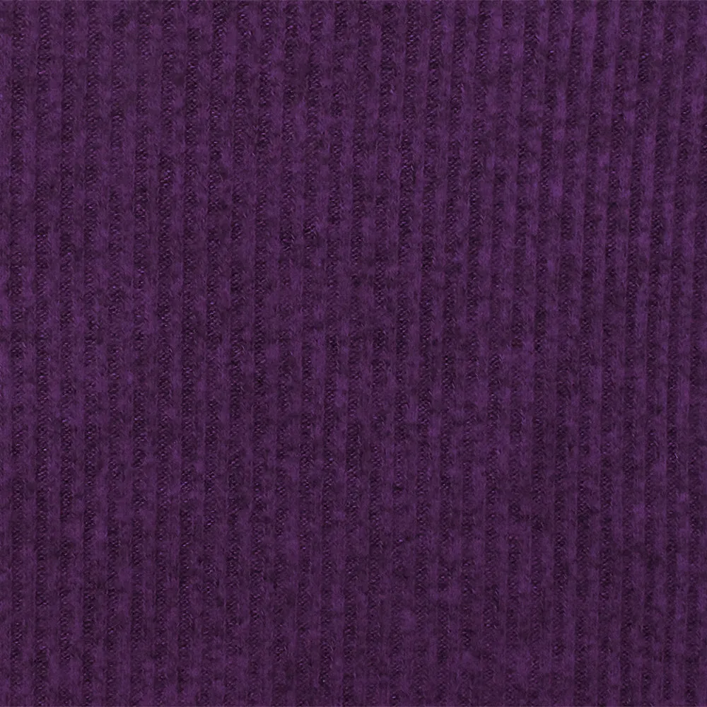 3 YD PC-Fruit Purple-Black Texture Stretch Brushed Rib Knit Fabric