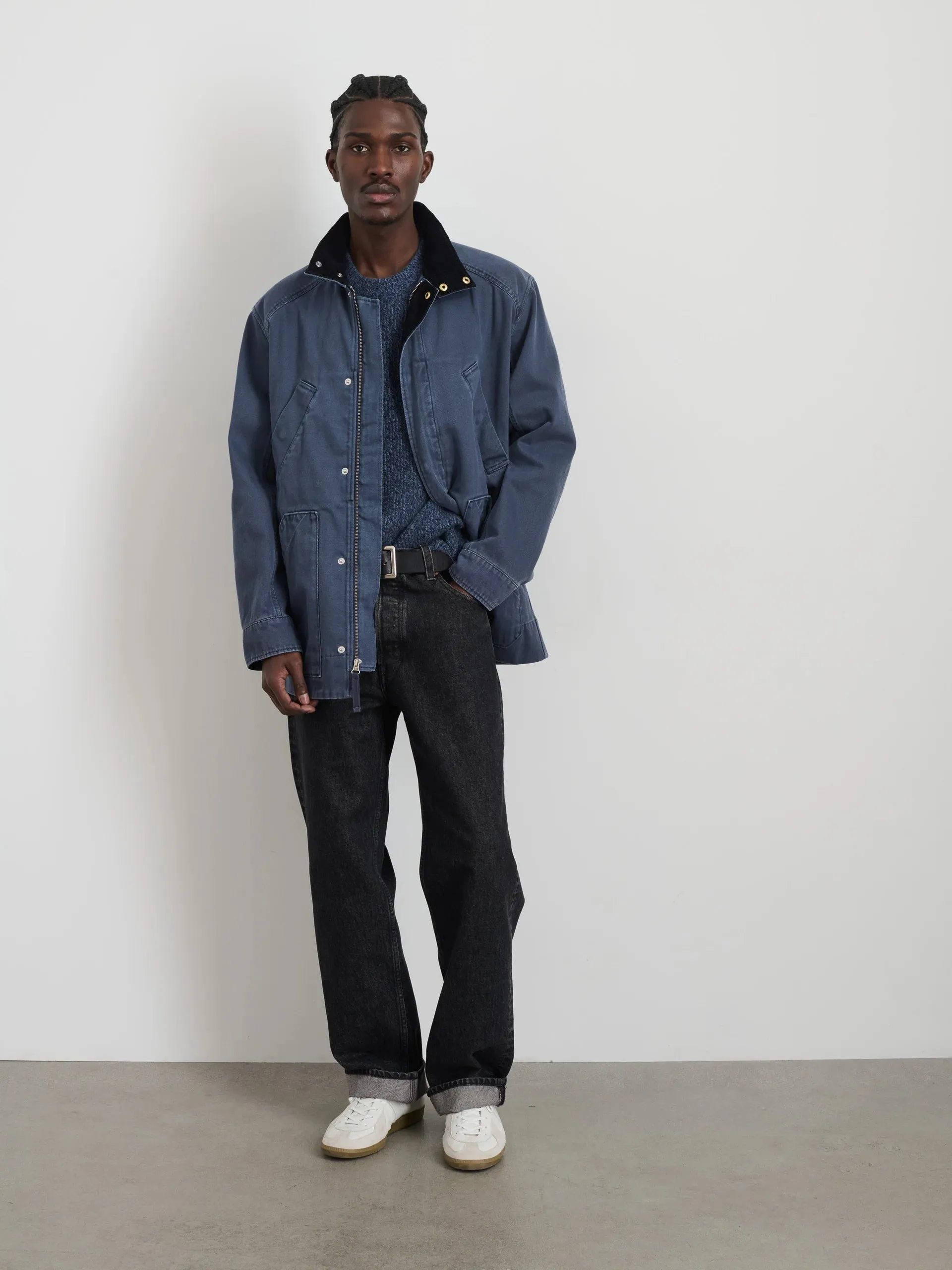 Aaron Utility Jacket in Recycled Denim