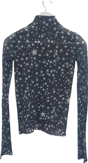 Acne Studios Grey Star Print Long Sleeve Top UK S