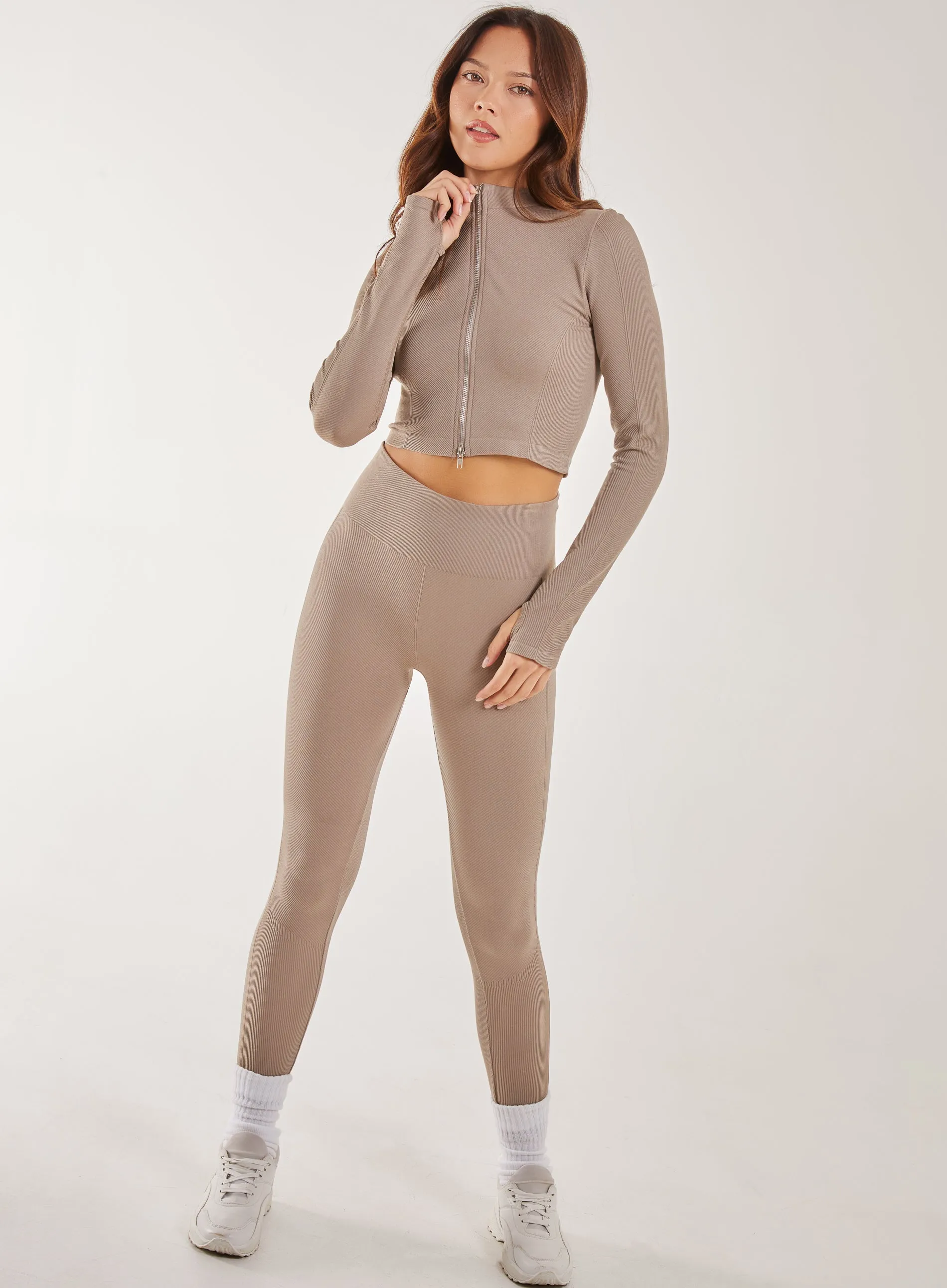 Active Rib Double  Zip Top