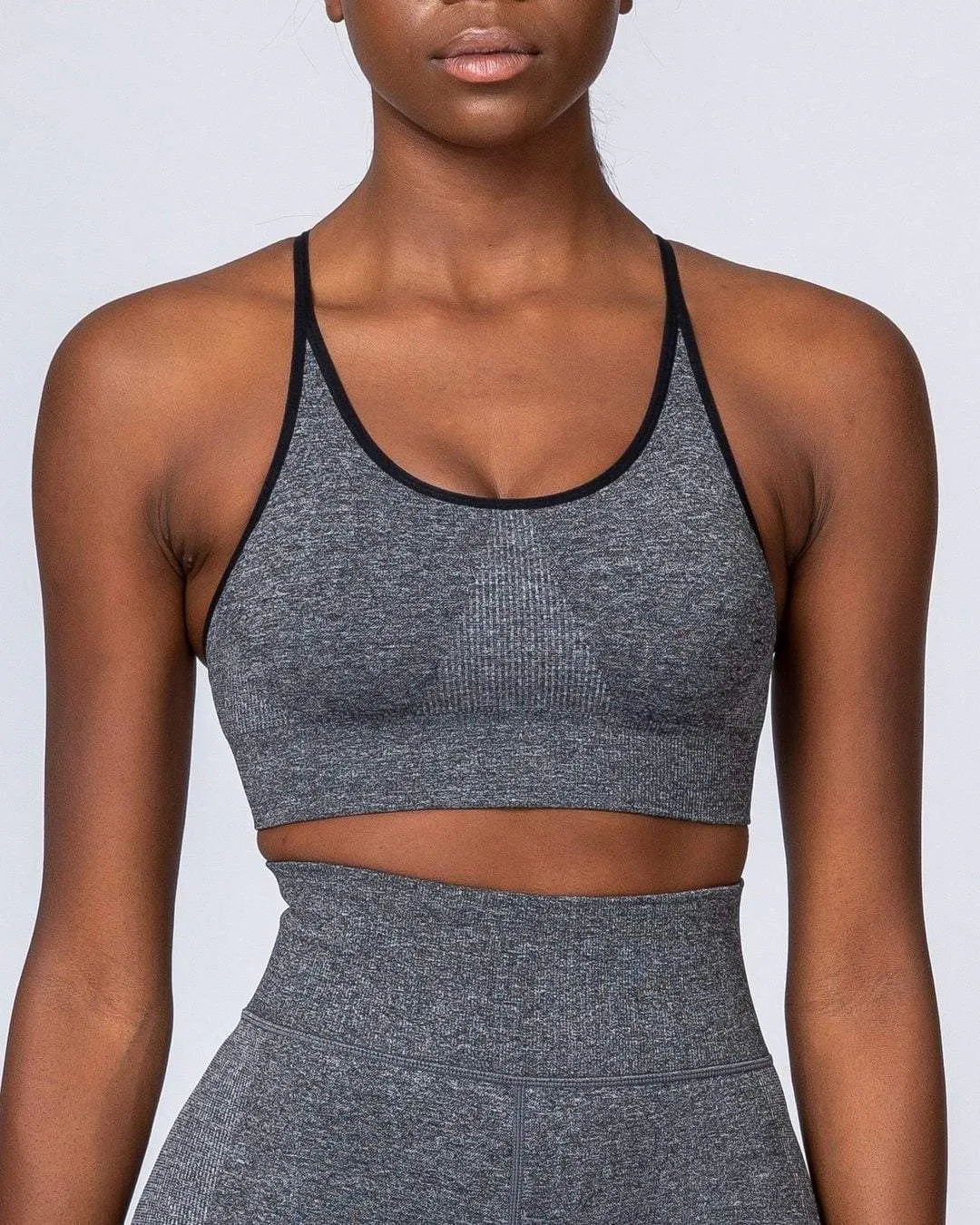 All Day Strap Seamless Bra - Charcoal Marl