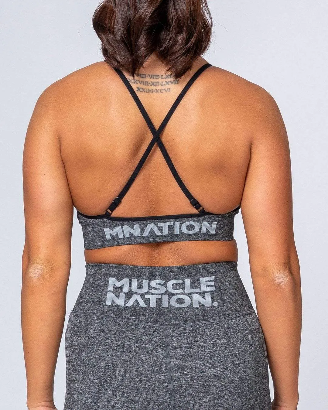 All Day Strap Seamless Bra - Charcoal Marl
