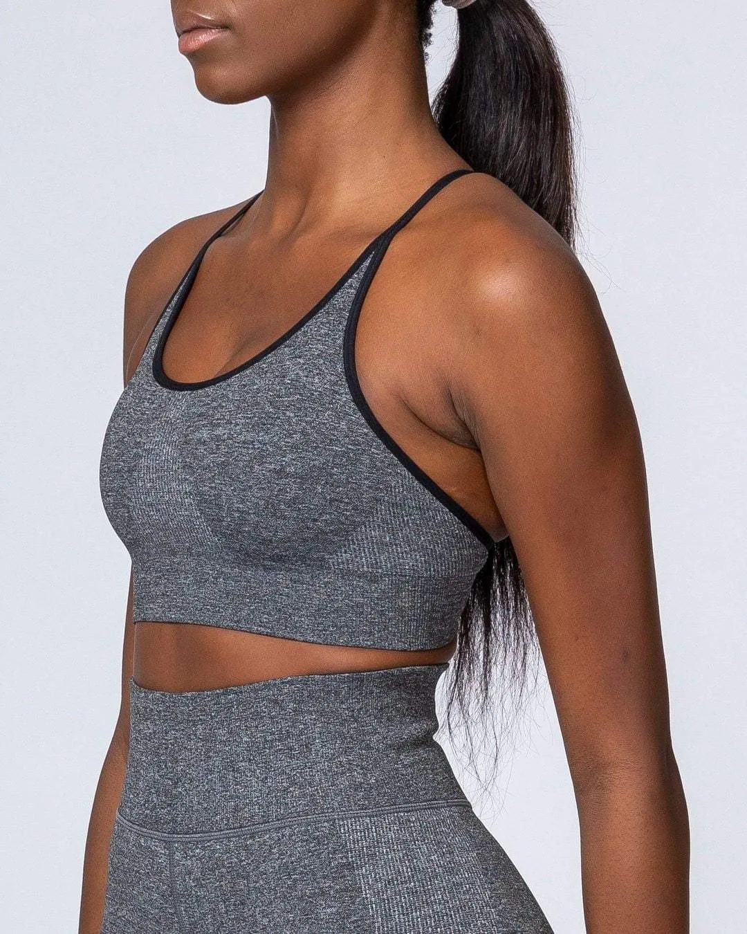 All Day Strap Seamless Bra - Charcoal Marl