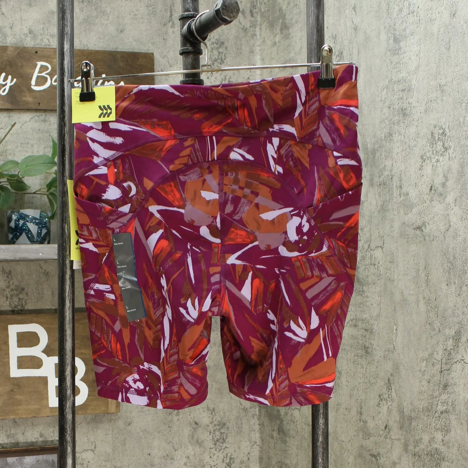 All In Motion Women's Printed High Rise Contour Curvy Bike Shorts