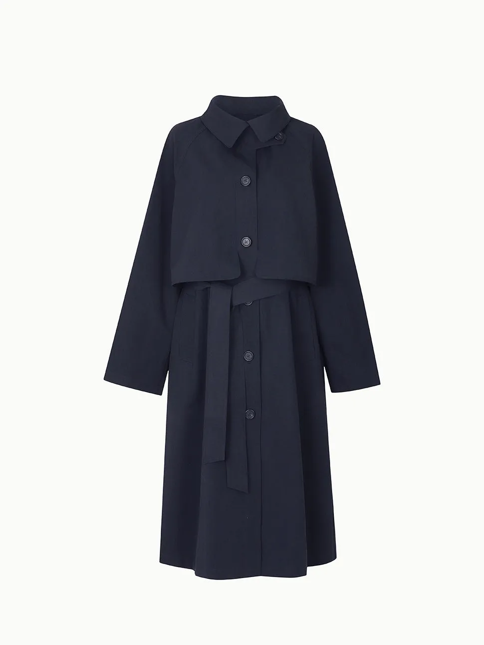 Anais Trench Coat - navy