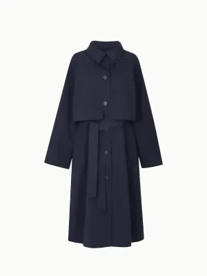 Anais Trench Coat - navy