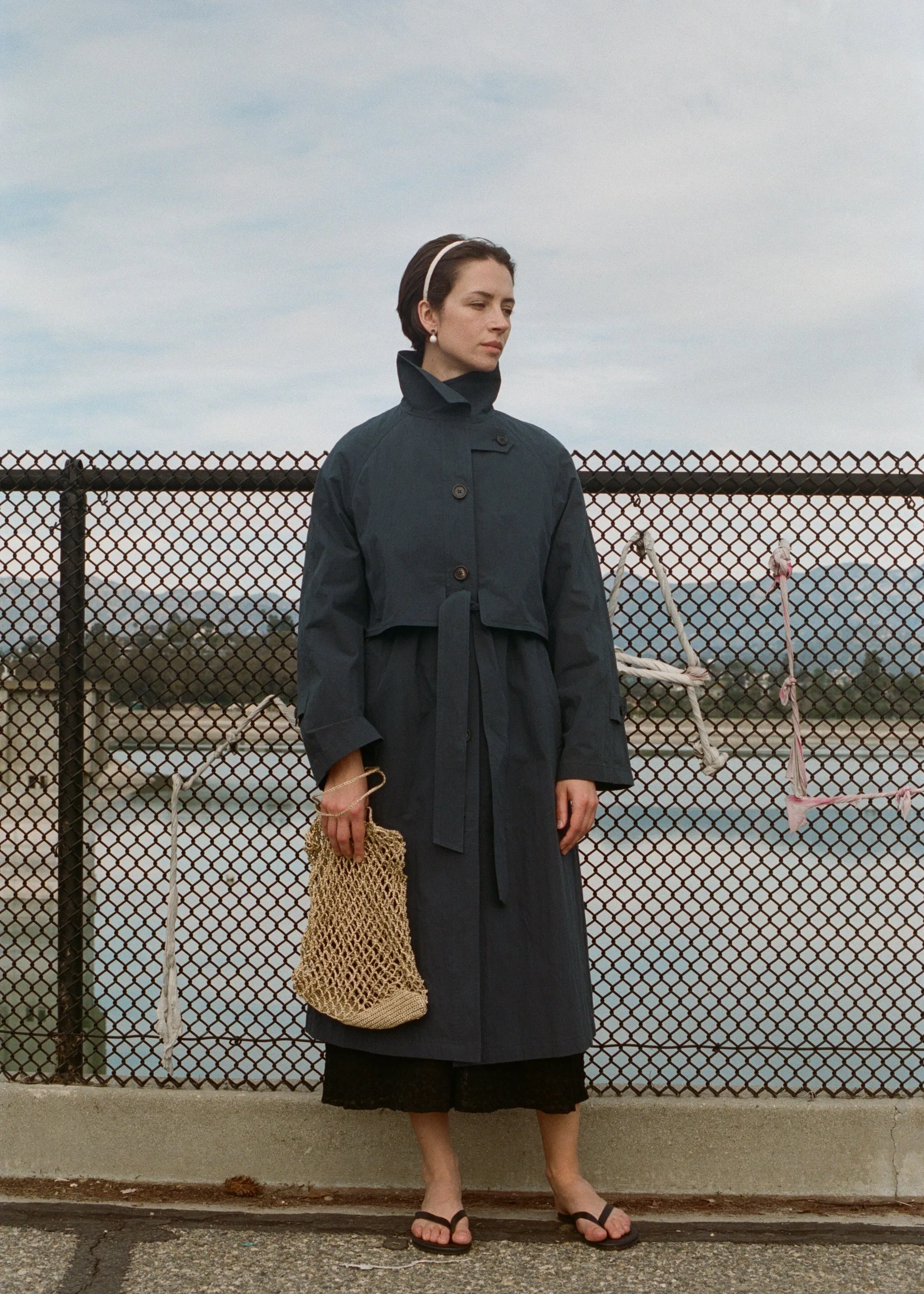 Anais Trench Coat - navy