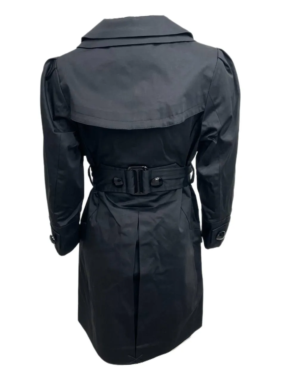 AQUA Girl's Black Long Sleeve Trench Coat NWT