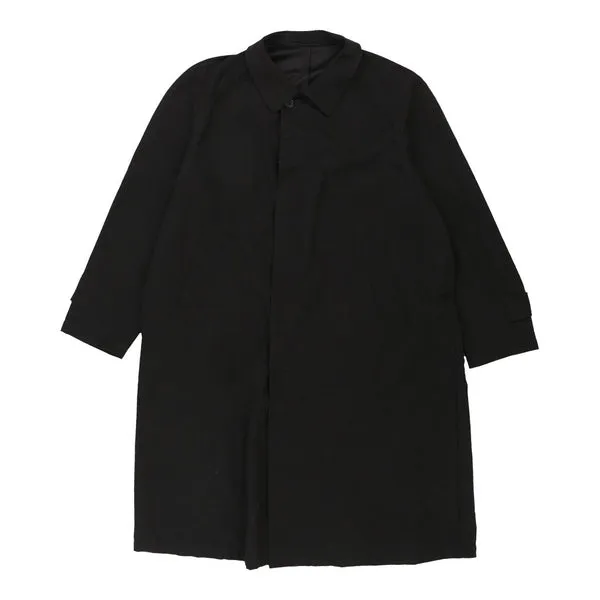 Aquascutum Trench Coat - 2XL Black Polyester
