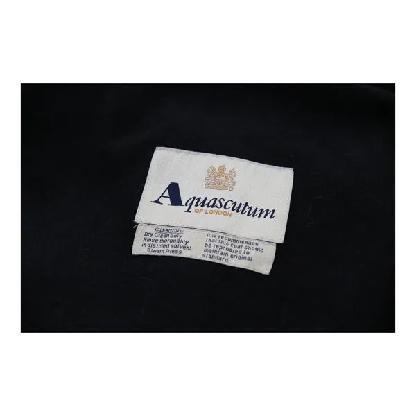 Aquascutum Trench Coat - 2XL Black Polyester