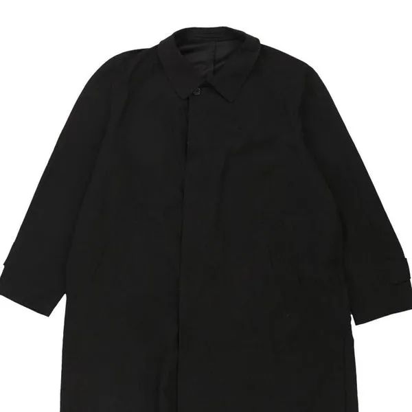 Aquascutum Trench Coat - 2XL Black Polyester