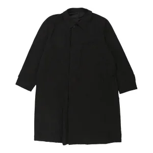 Aquascutum Trench Coat - 2XL Black Polyester
