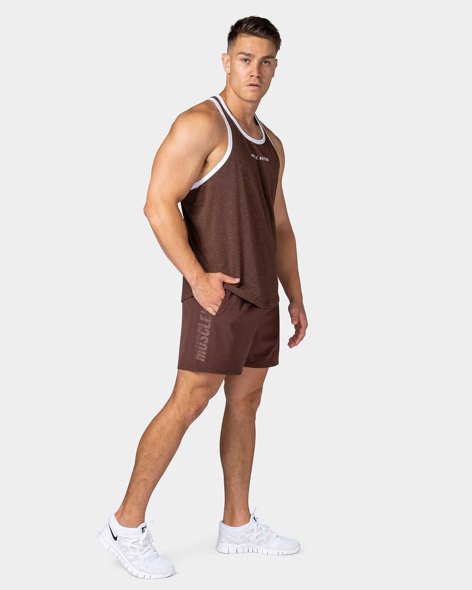 Armed Training Shorts - Coffee