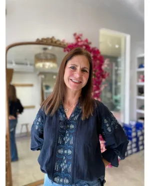 Audrey Blouse Deep Blue
