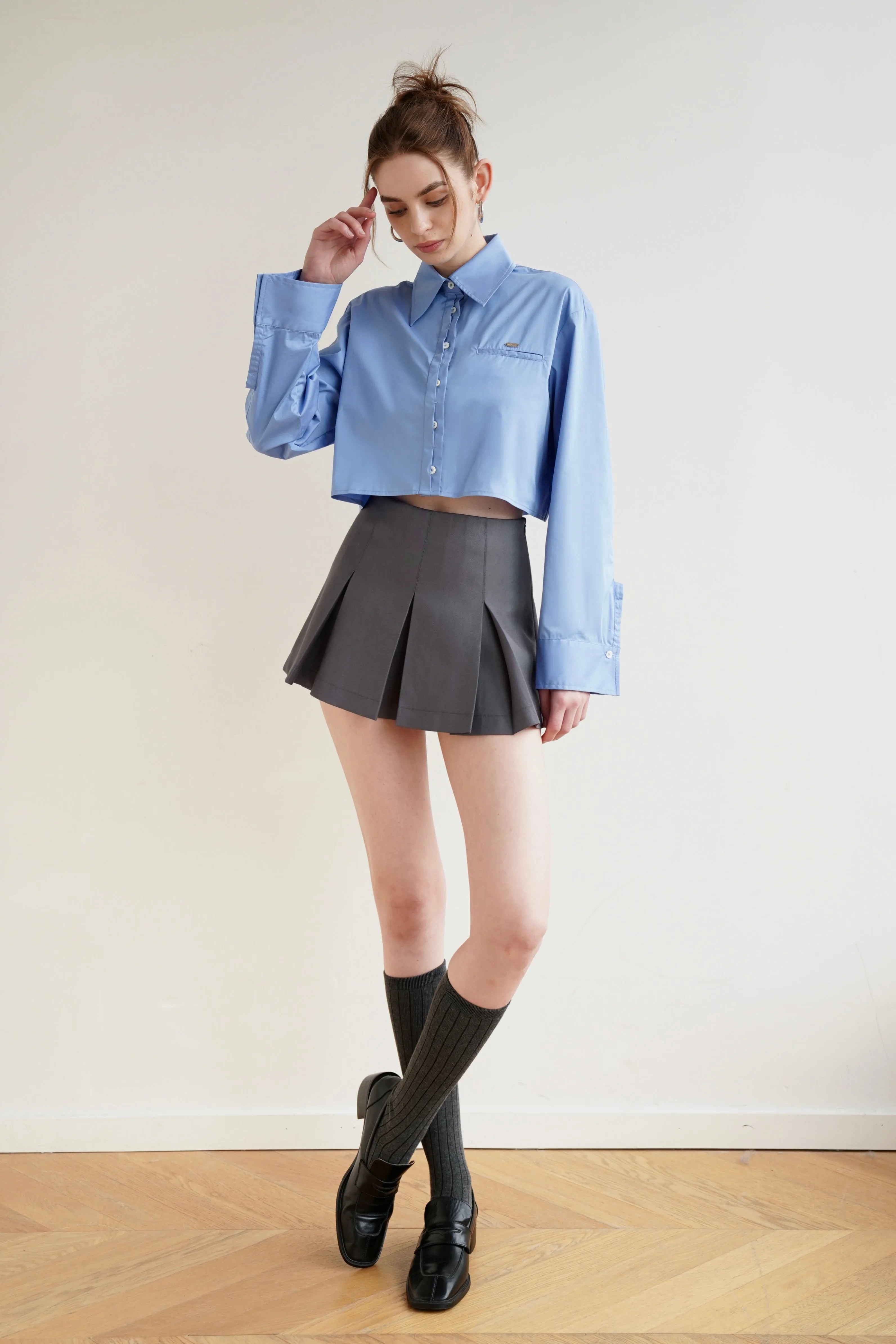 Azure Cropped Shirt