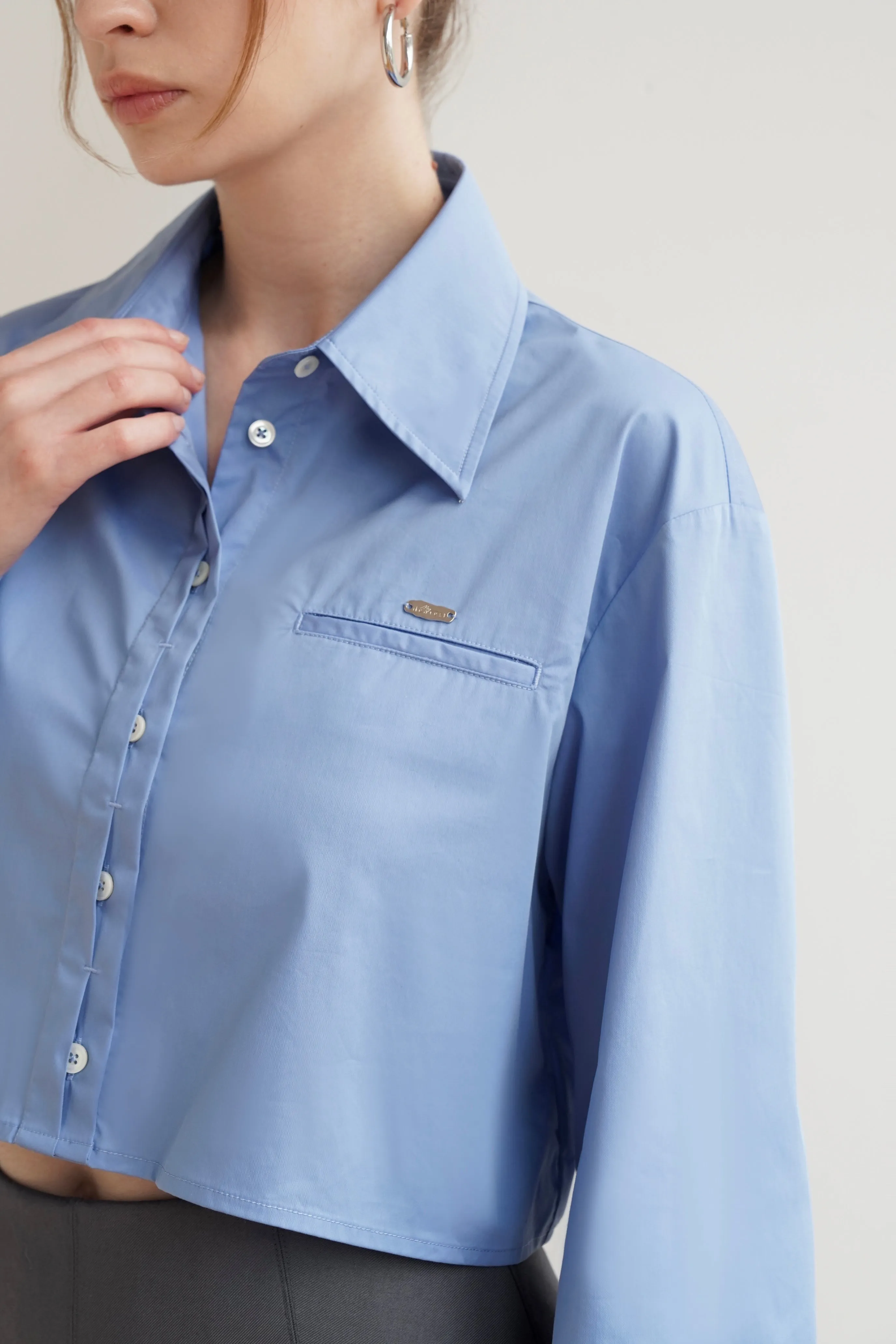 Azure Cropped Shirt