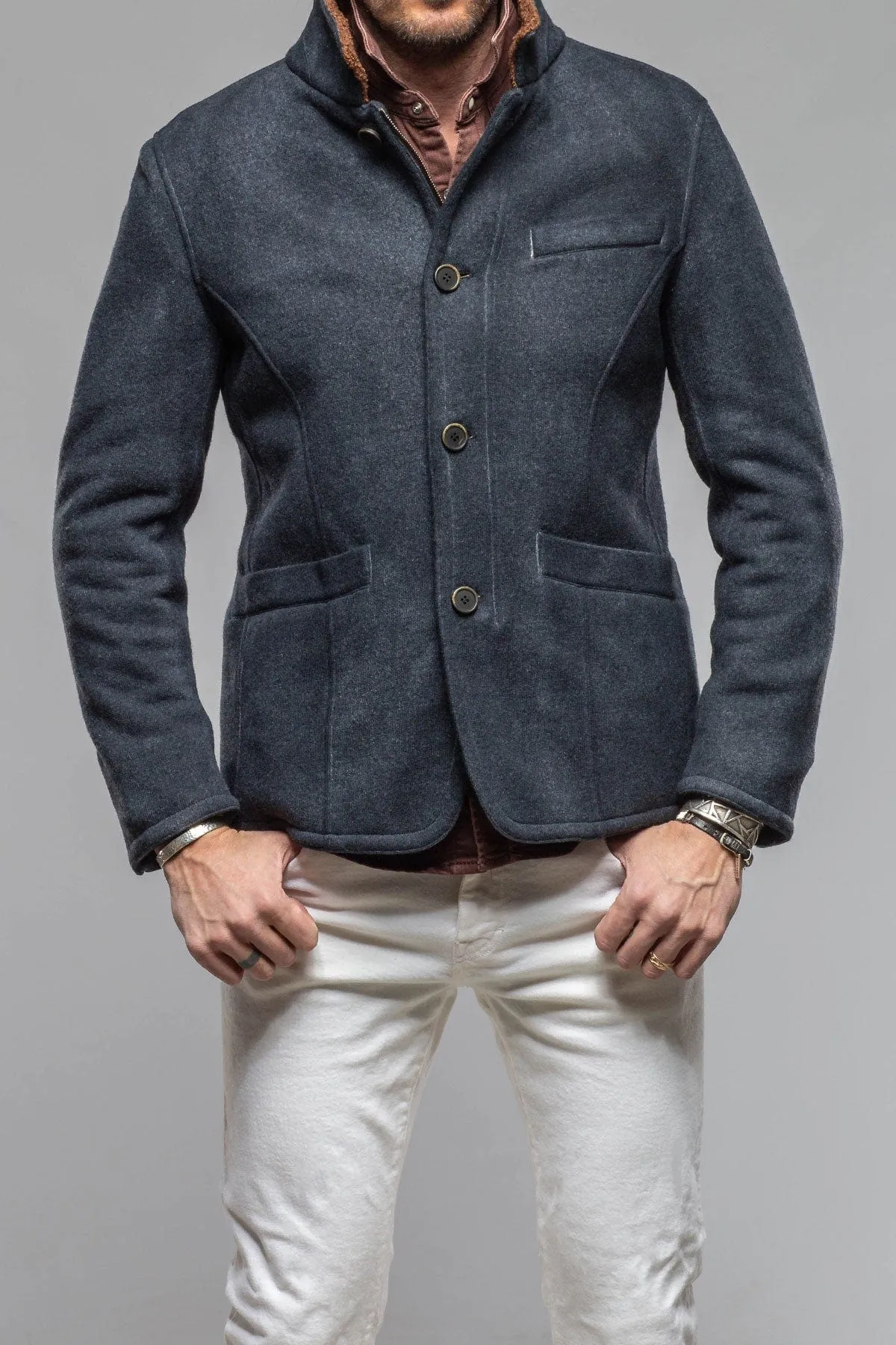 Bale Sherpa Jacket In Navy
