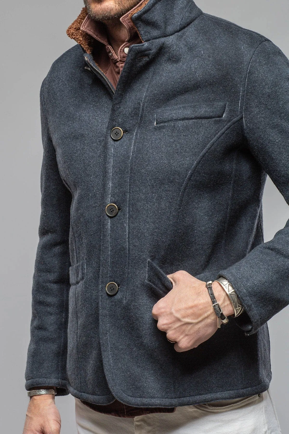 Bale Sherpa Jacket In Navy