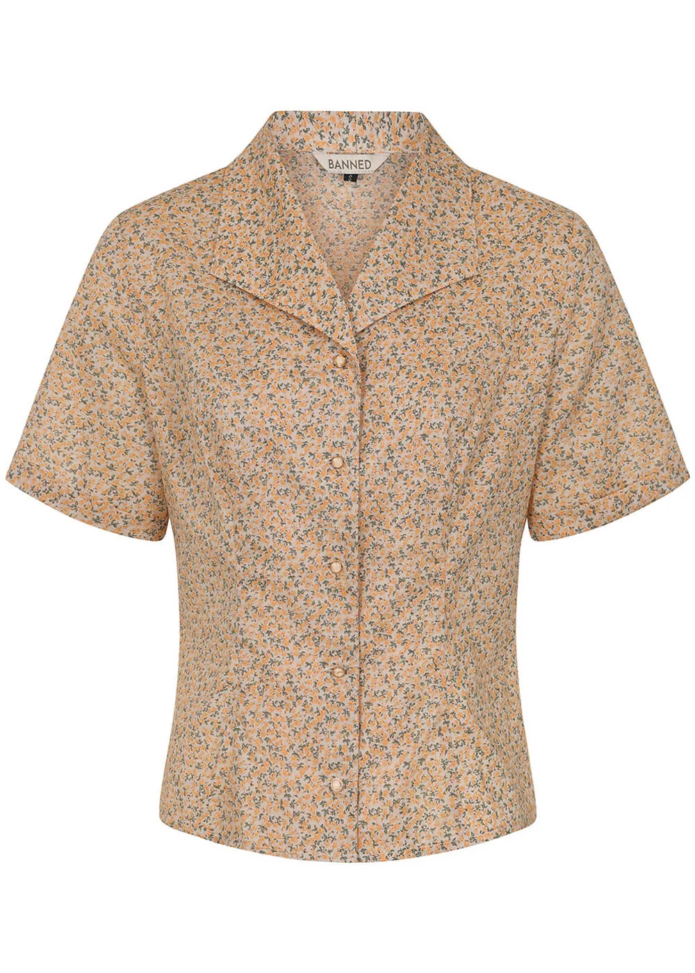 Banned Gloria Wild Flower Blouse Yellow