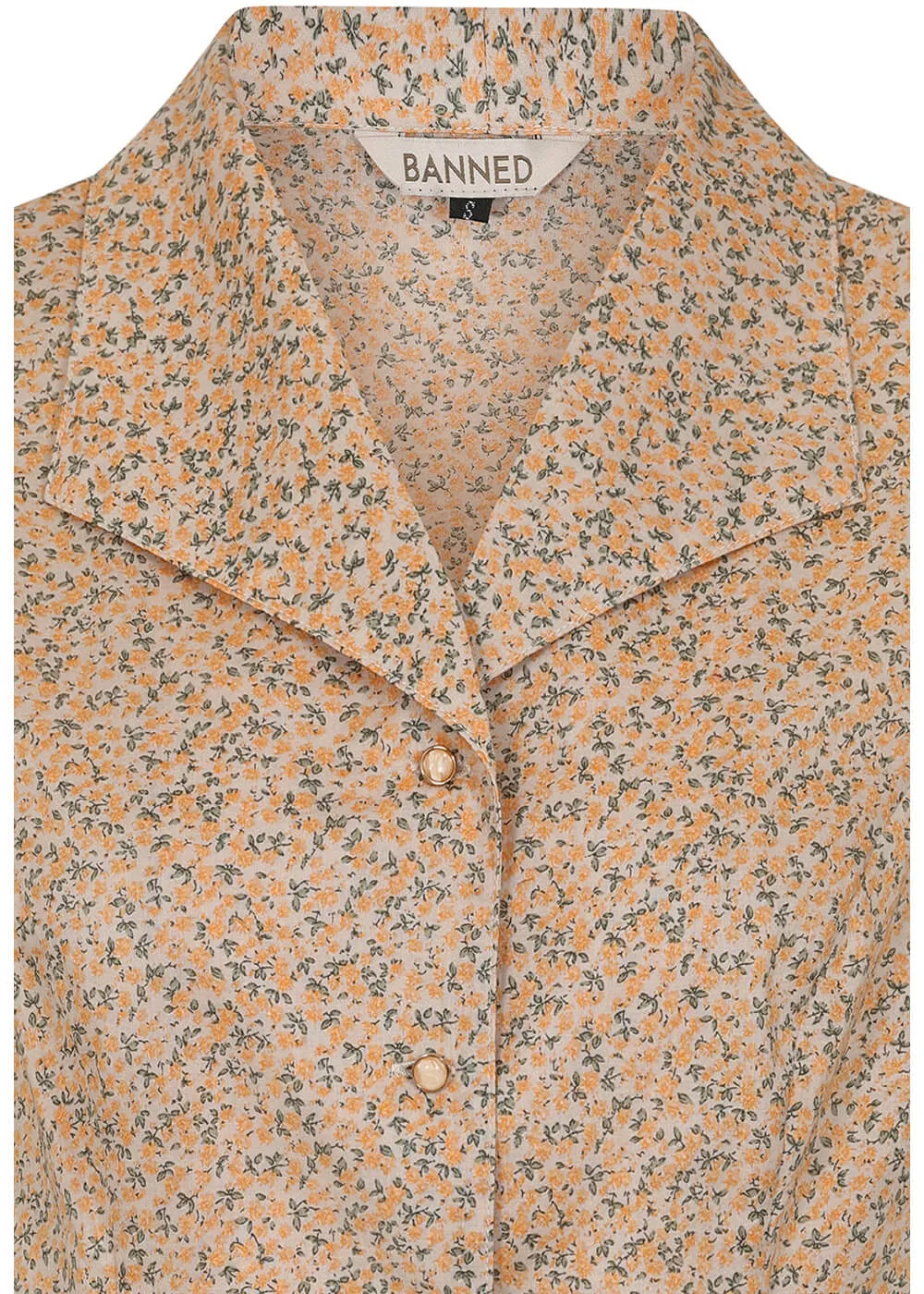 Banned Gloria Wild Flower Blouse Yellow