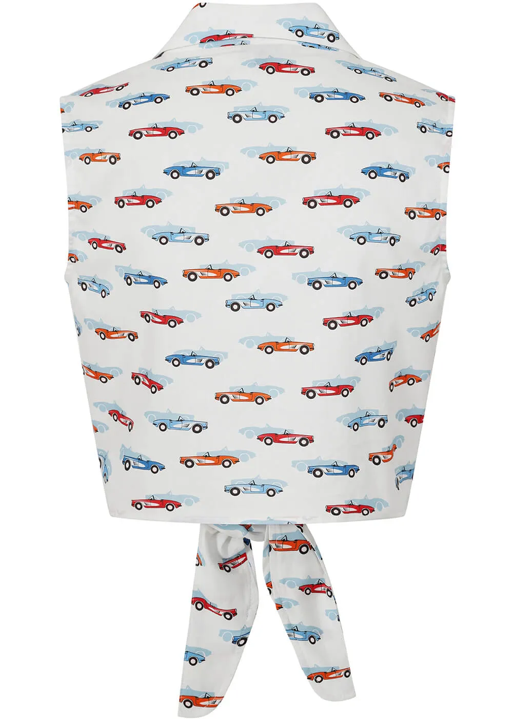 Banned Sandy Retro Car 50's Blouse White