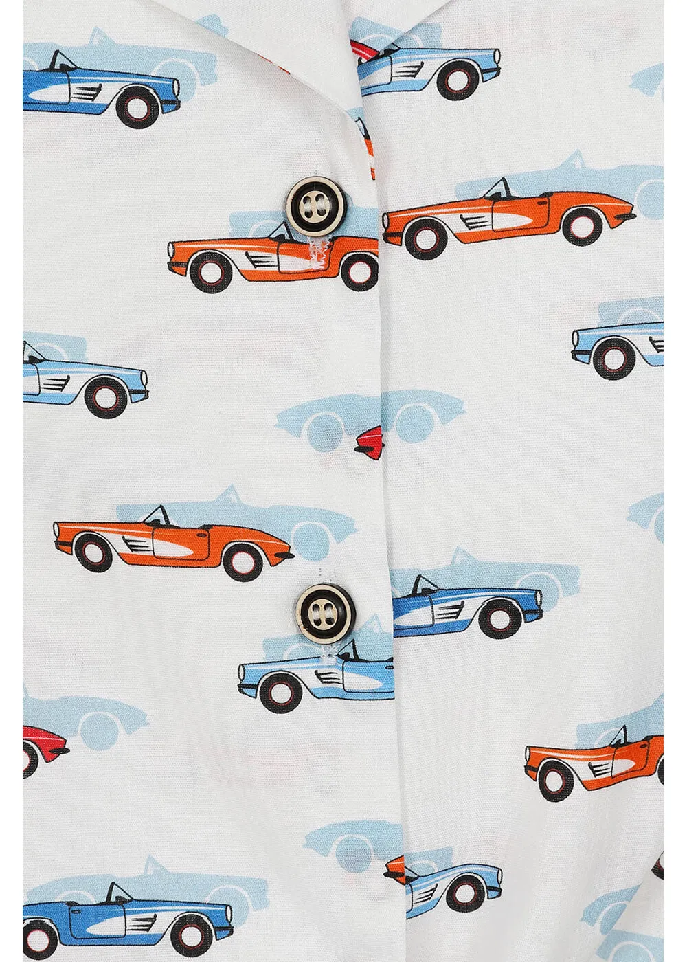 Banned Sandy Retro Car 50's Blouse White