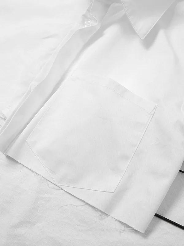 Basic Cotton Cropped Blouse