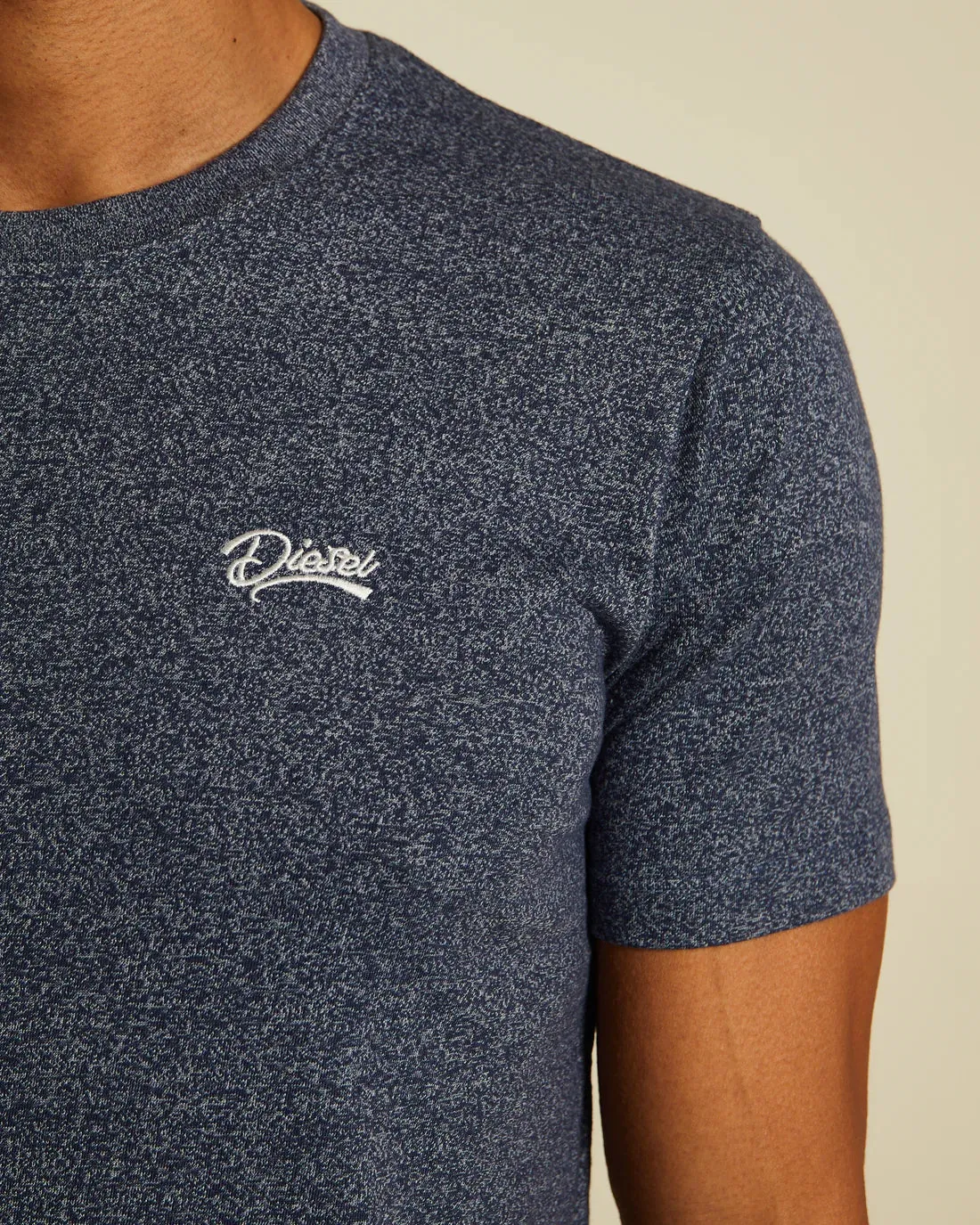 Basic Sky Neck Tee | Indigo Navy Marl