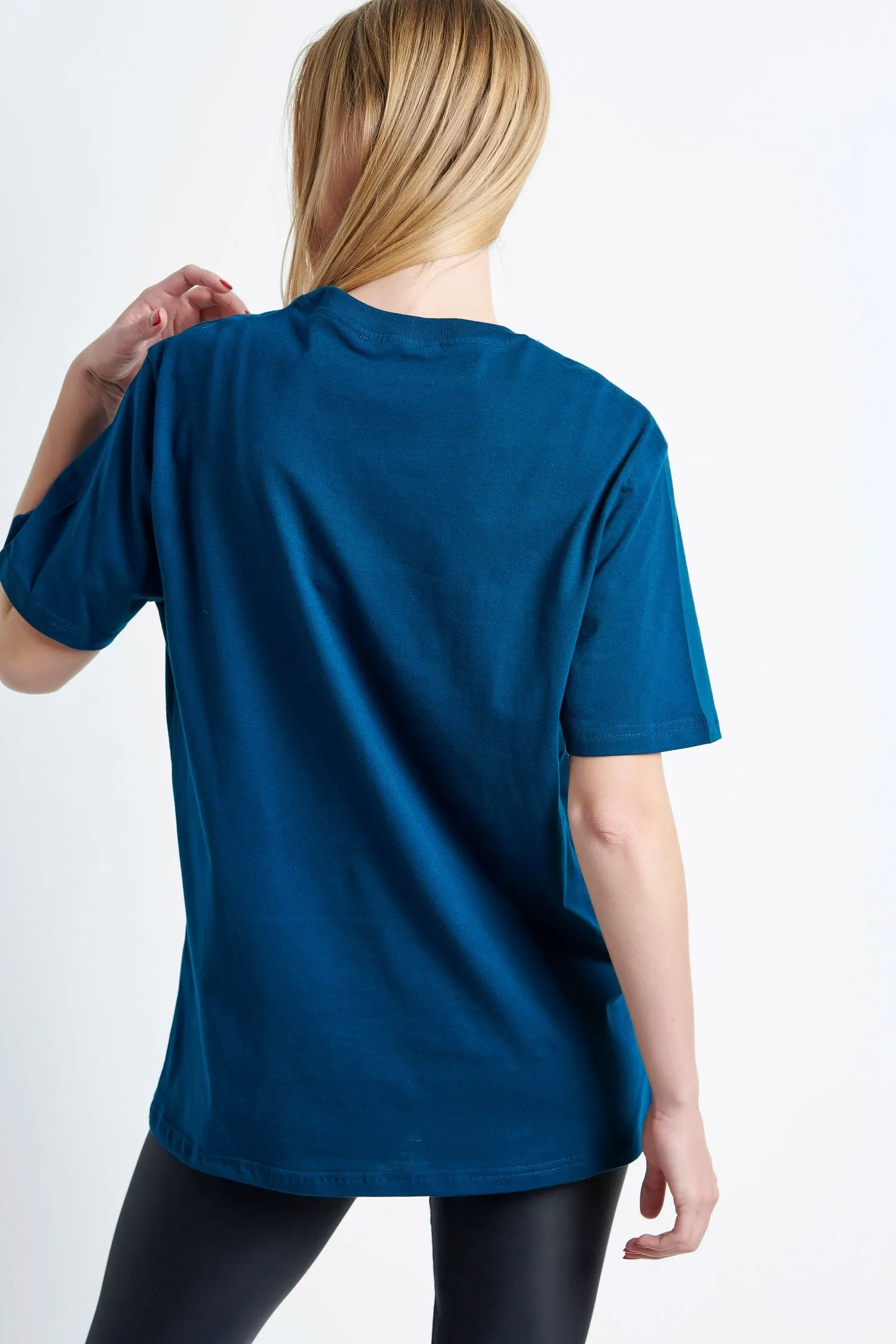 Basic T-shirt από οργανικό βαμβάκι | Πετρόλ