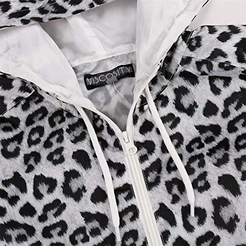Beautiful Giant Women's Animal Pattern Fashion Hooded Jacket with Full Zip