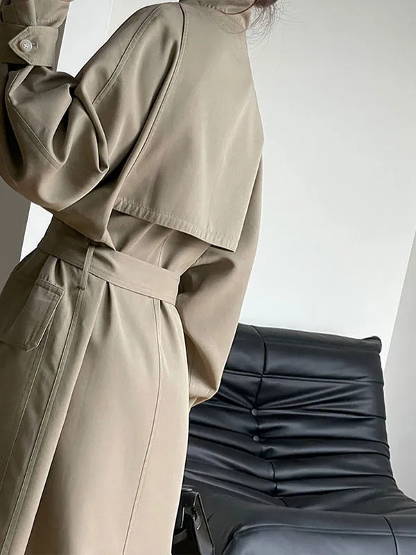 Belted Long Trench Jacket