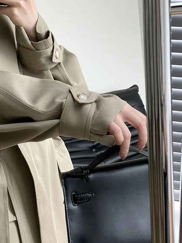 Belted Long Trench Jacket