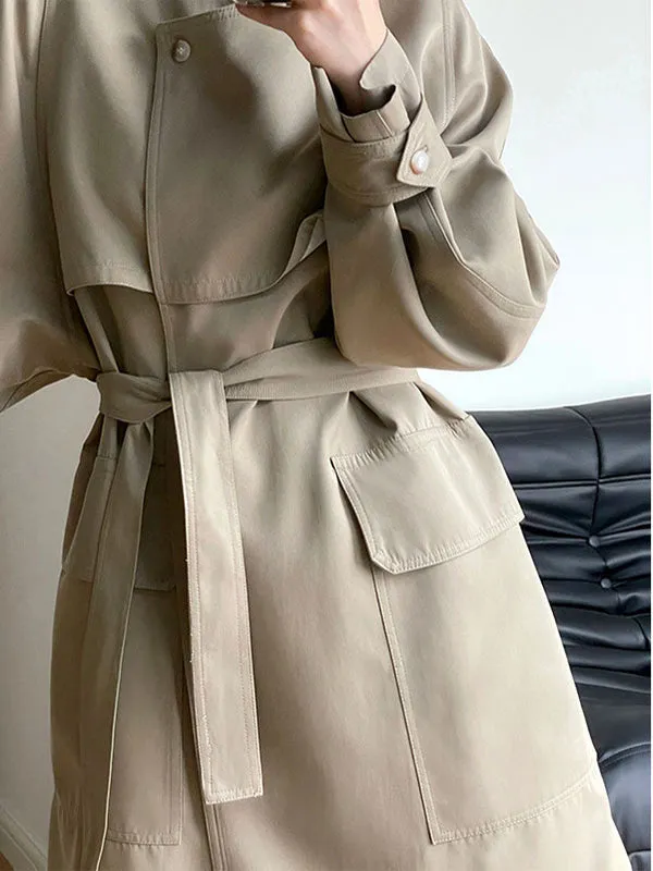 Belted Long Trench Jacket