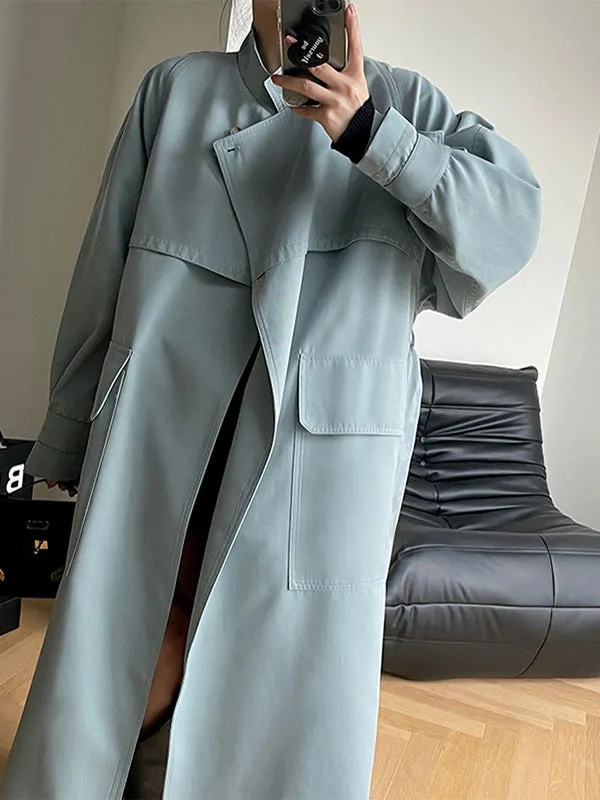 Belted Long Trench Jacket
