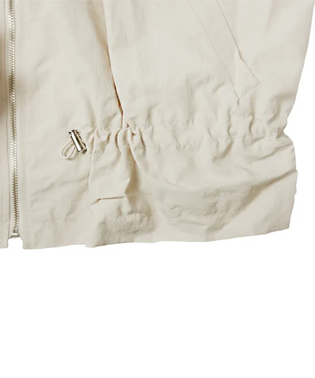 BENECIA 12 Double Shirring Windbreaker - Beige