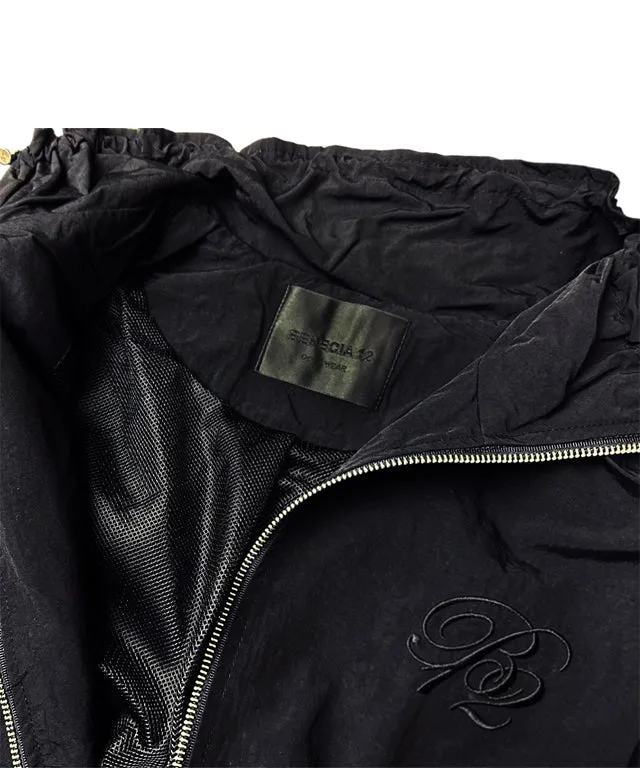 BENECIA 12 Double Shirring Windbreaker - Black