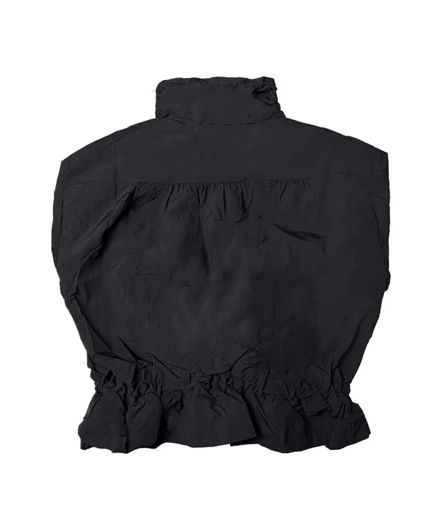 BENECIA 12 Double Shirring Windbreaker - Black