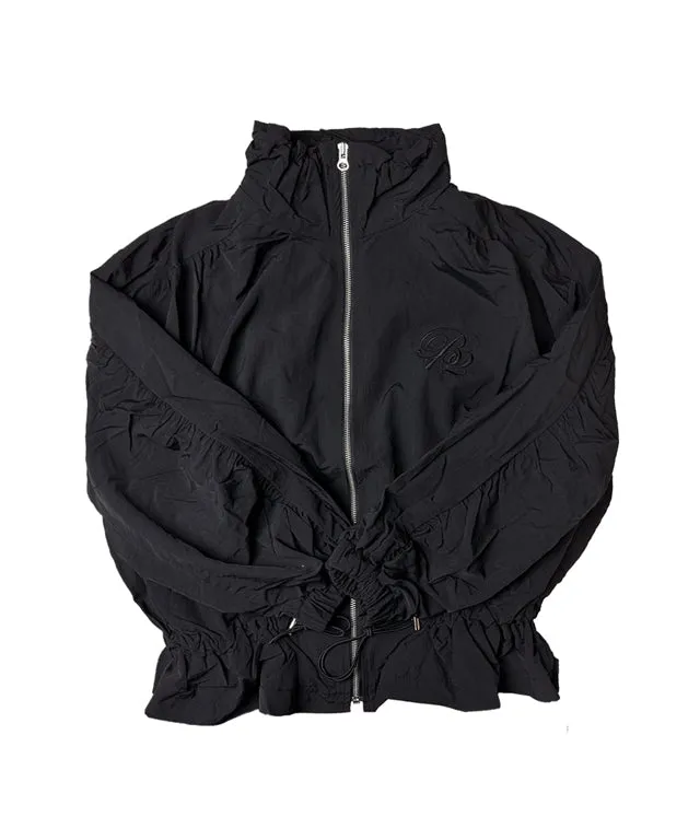 BENECIA 12 Double Shirring Windbreaker - Black