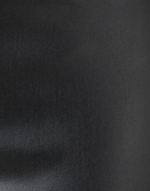 Black Coated Stretch Pant