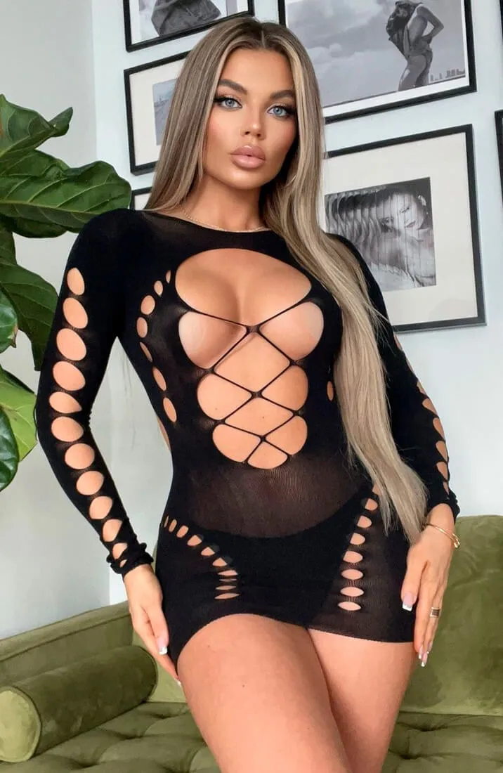 Black cut-out dress lingerie - Be Prepared