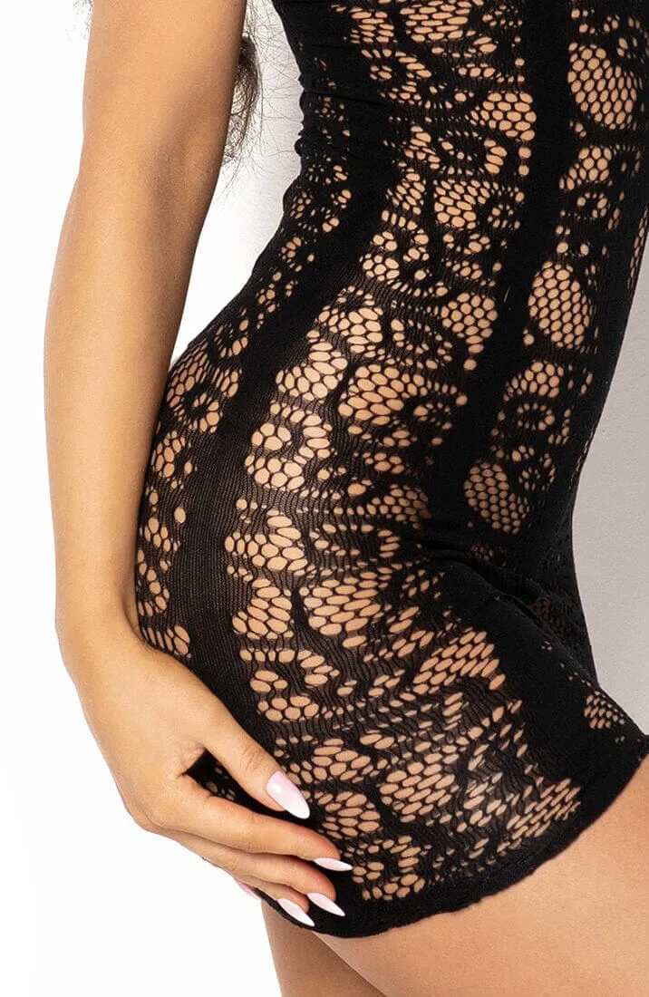 Black dual lace dress lingerie - Elisabeth