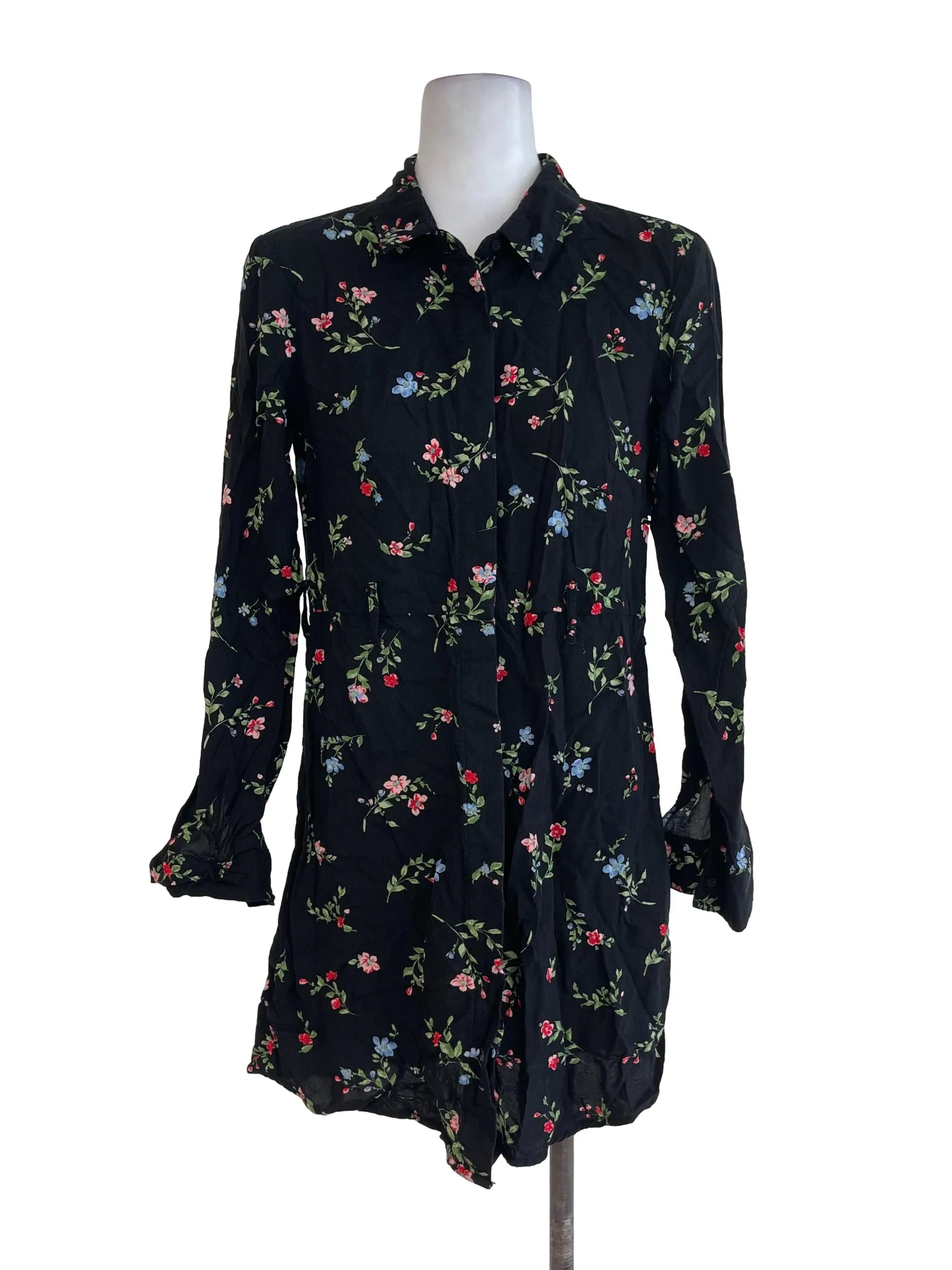 Black Floral Blouse