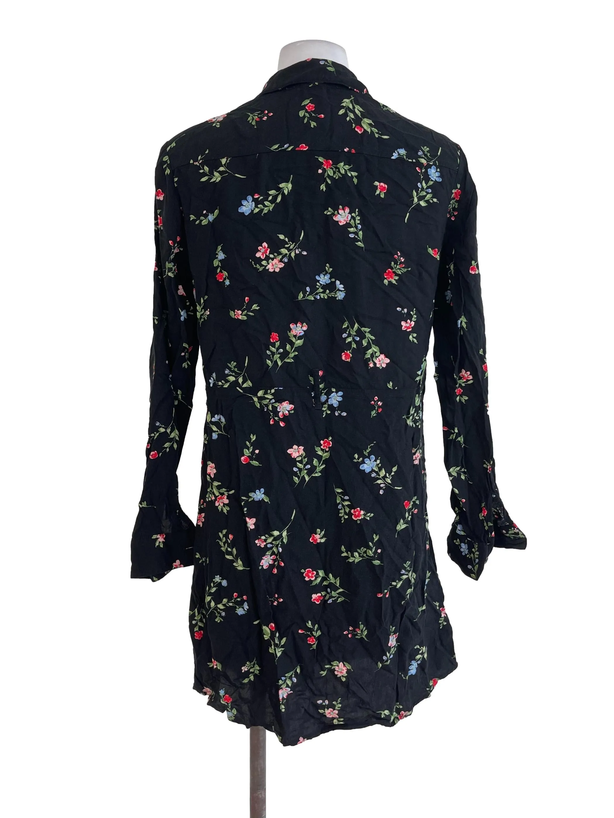 Black Floral Blouse