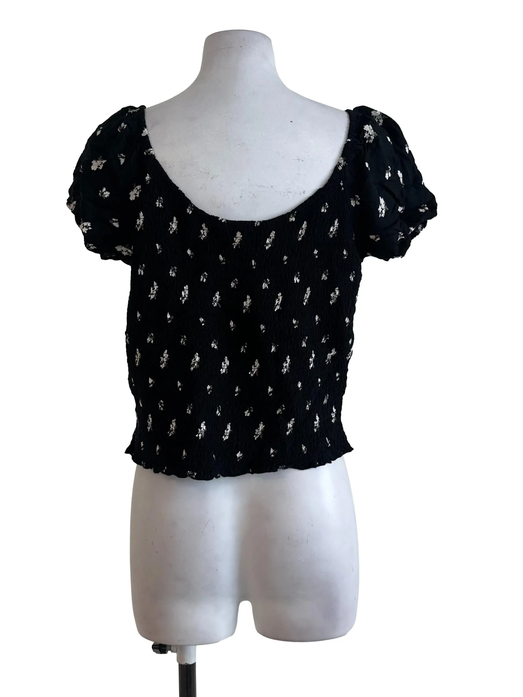 Black Floral Top