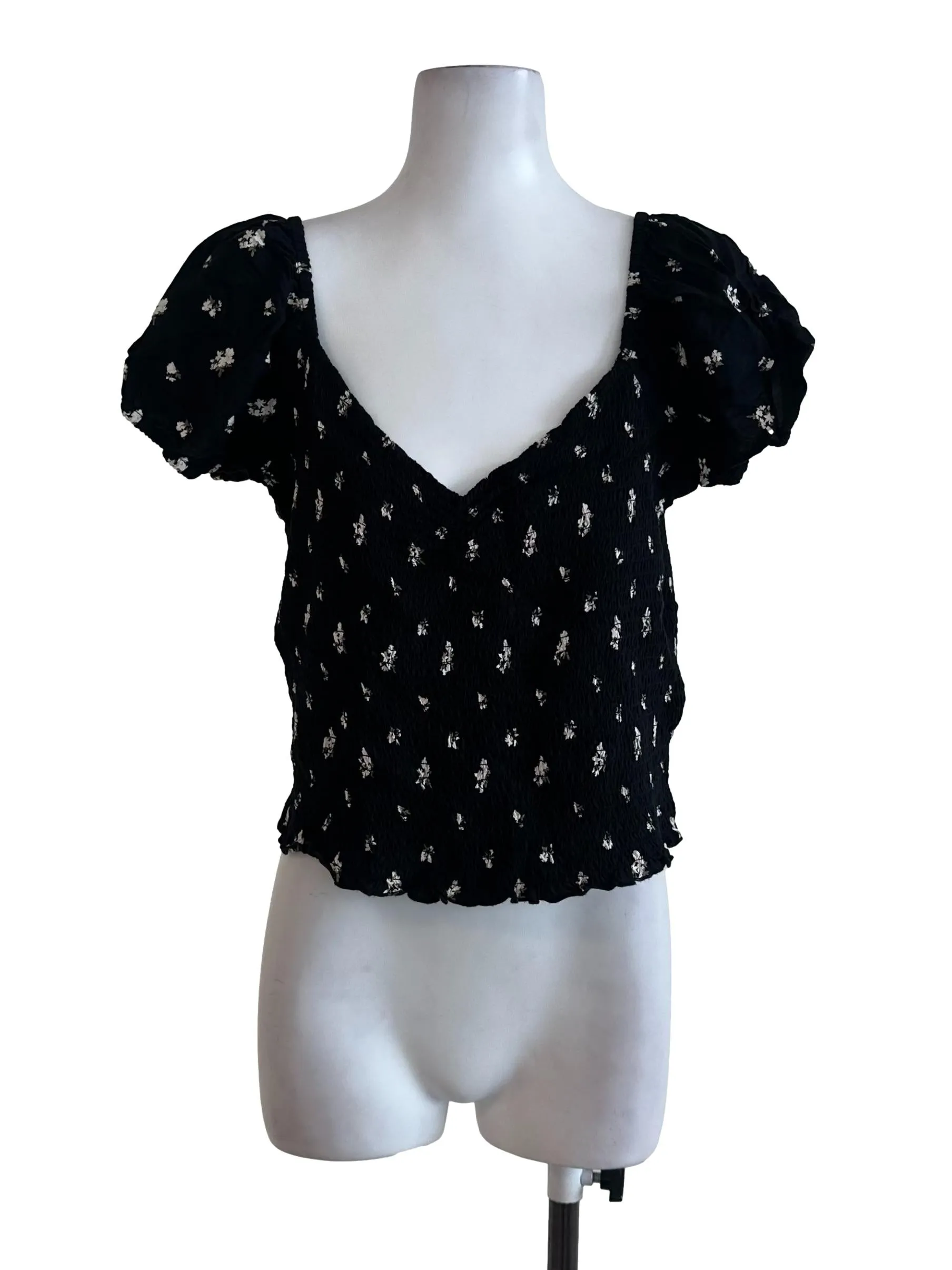 Black Floral Top